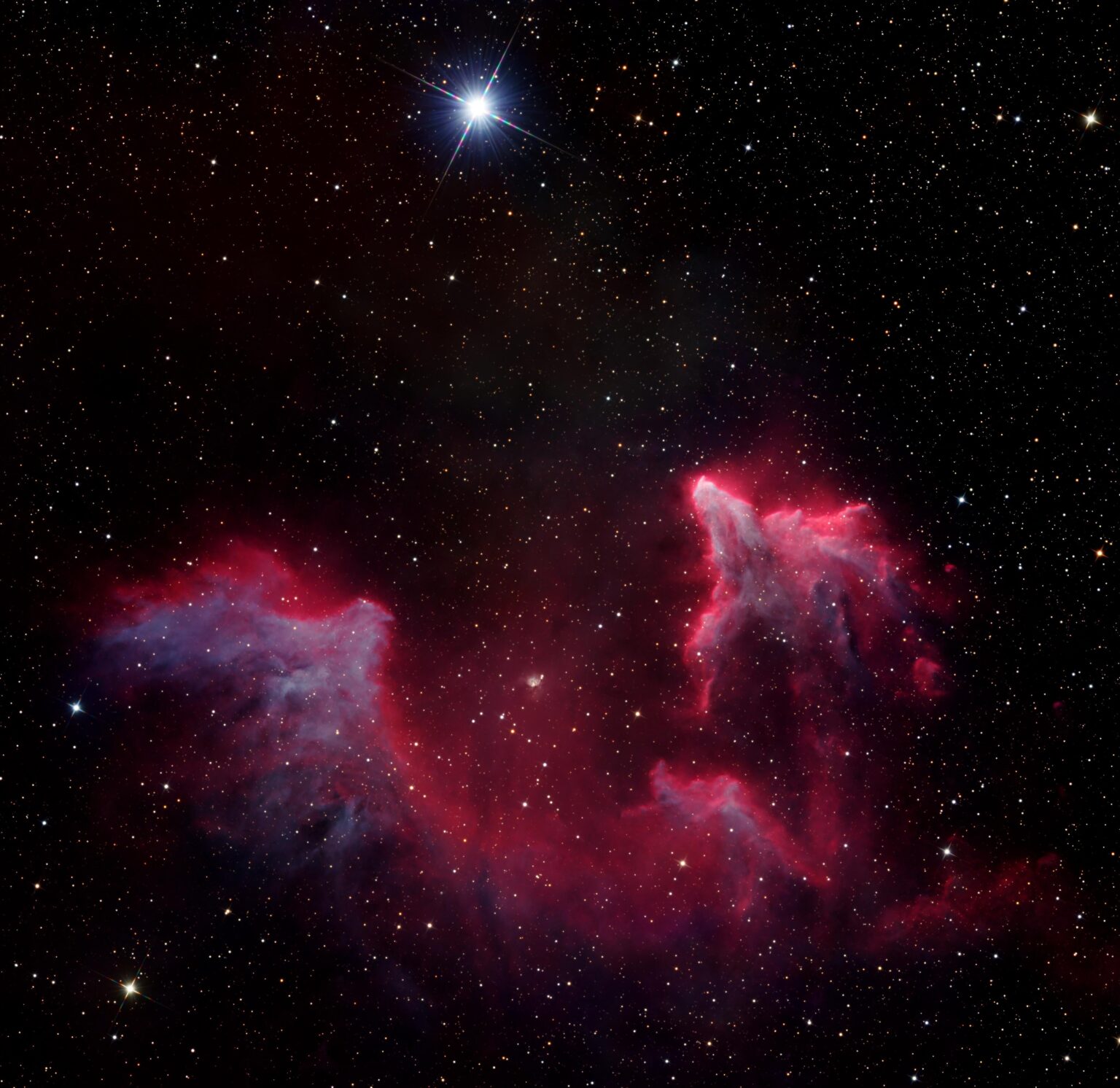 The Ghost of Cassiopeia (IC 59 / IC 63) in HaLRGB