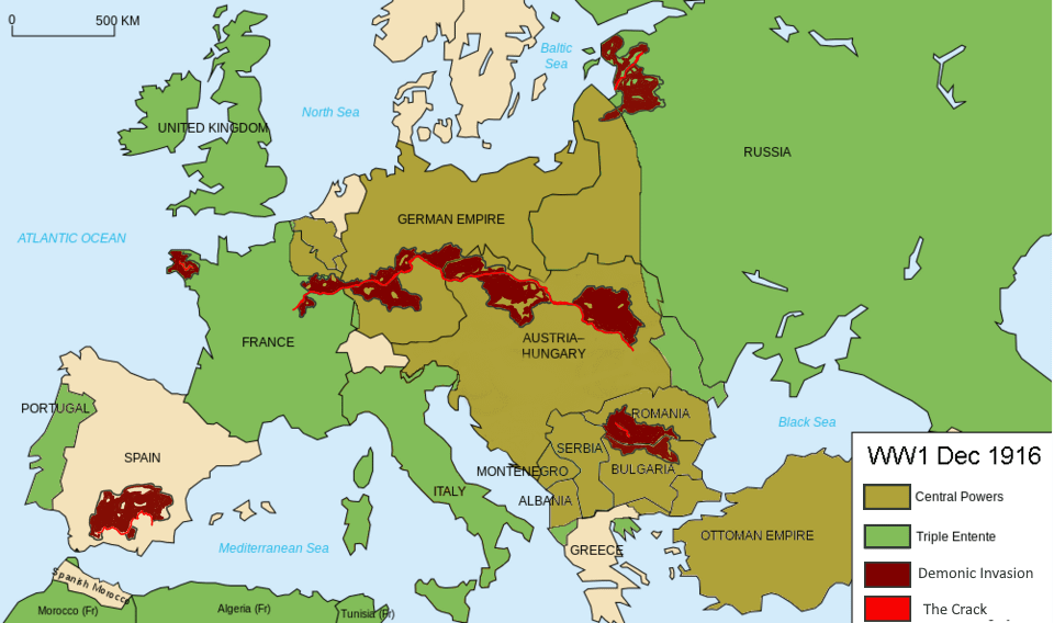 Europe if a demonic invasion occurred near the end of The Battle of Verdun 😈😈😈