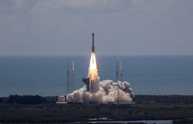 NASA astronauts Suni Williams and Butch Wilmore take off on the Starliner Crew Flight Test, from the launch pad at Cape Canaveral Space Force Station Space Launch Complex 41, on Wednesday, June 5, 2024. (Ricardo Ramirez Buxeda/ Orlando Sentinel)
