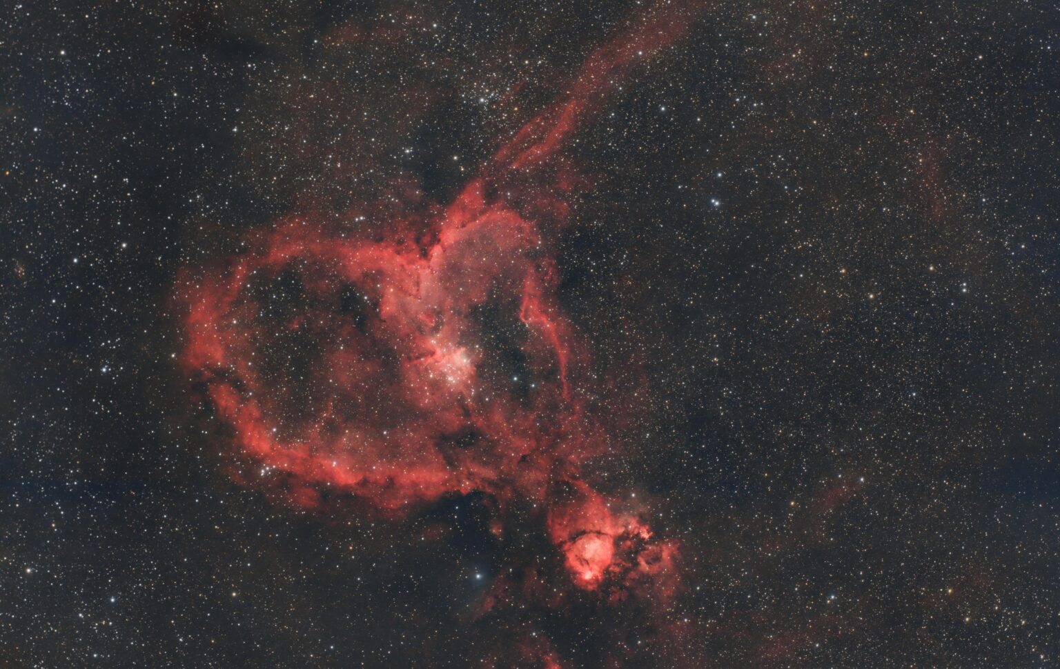 IC 1805 Heart nebula & IC1795 Fish Head nebula
