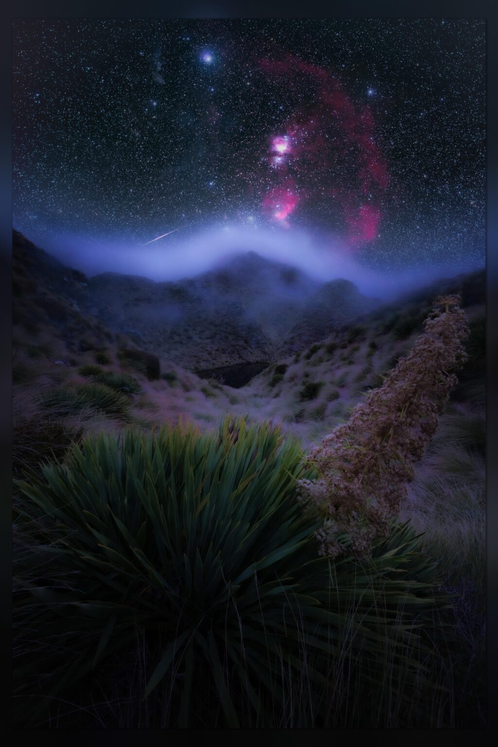 Over the misty mountain Orion awaits