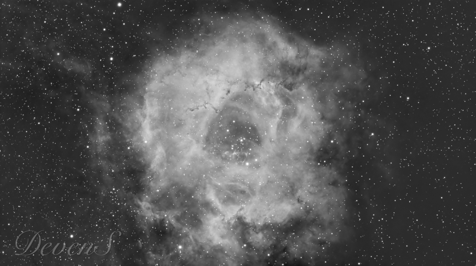 Rosette Nebula in Hydrogen-Alpha