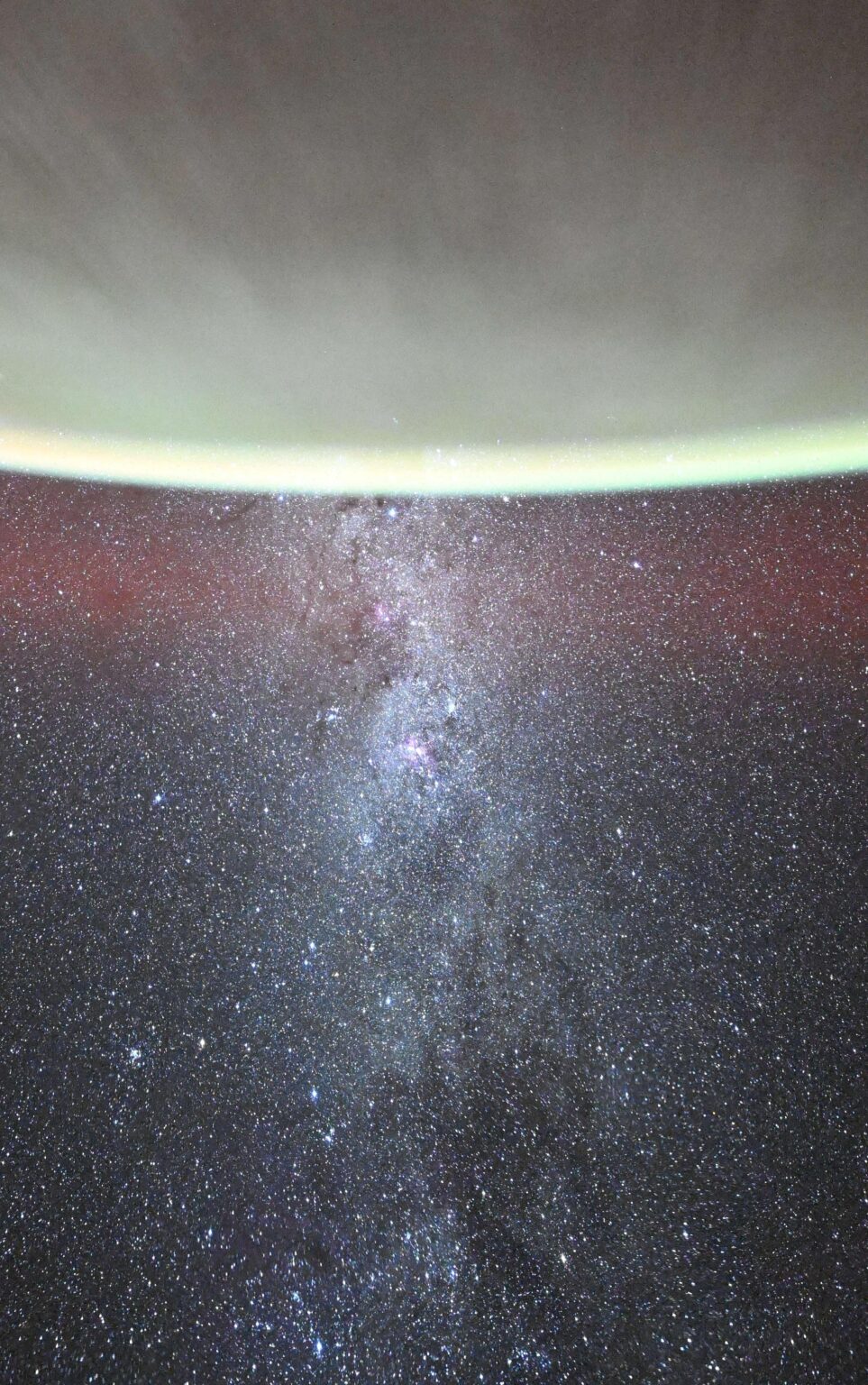 Deep space views above the Pacific Ocean