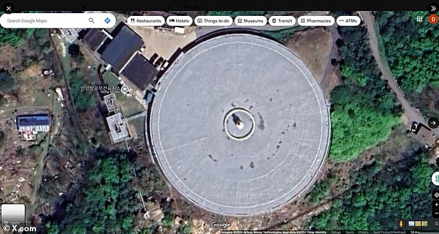 Rep Eric Burlison said the massive object is hidden at an undisclosed location, but Social media users suggested the site could be in Yangju, Gyeonggi Province, which is home to a circular structure