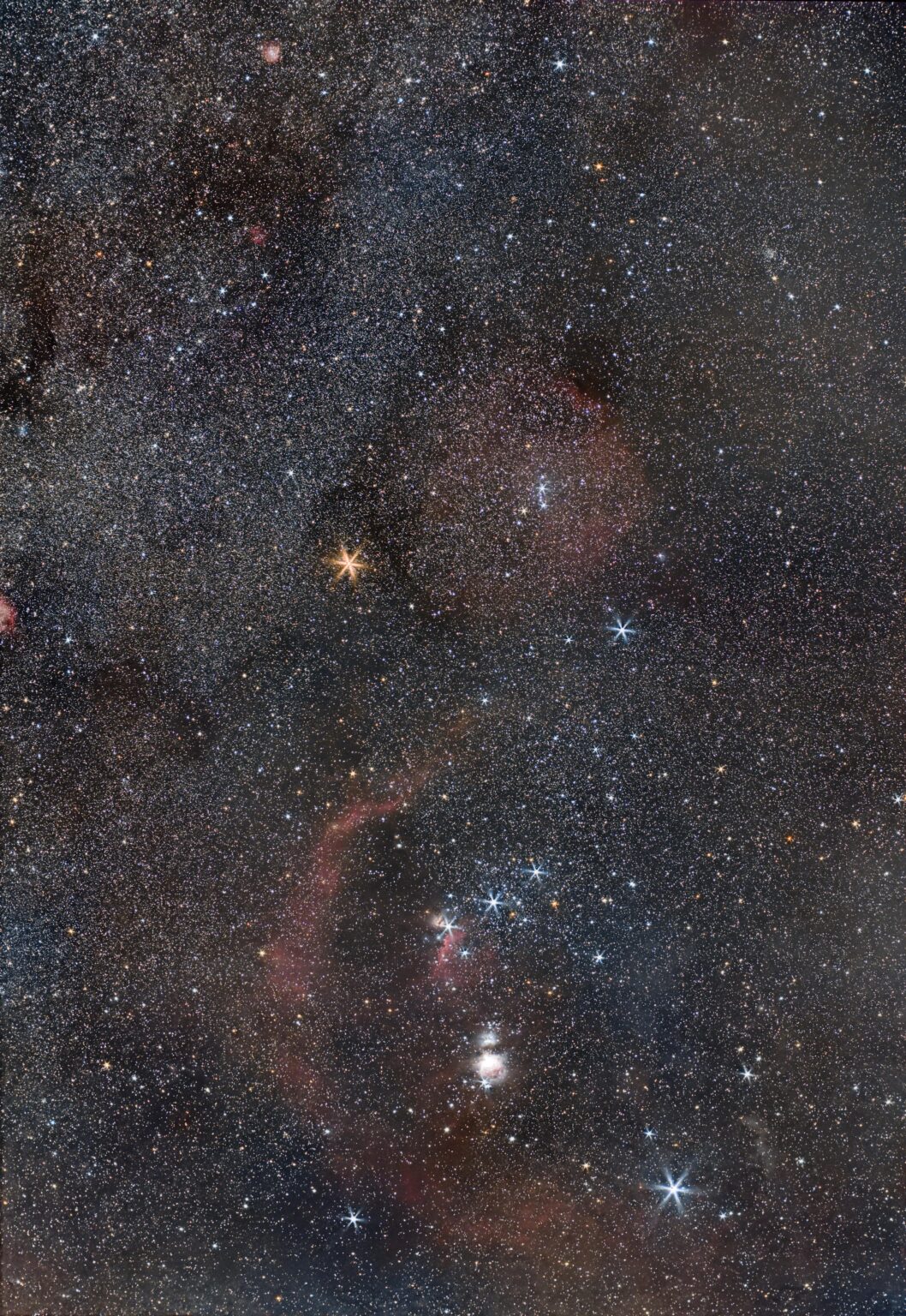 Orion with vintage camera lens
