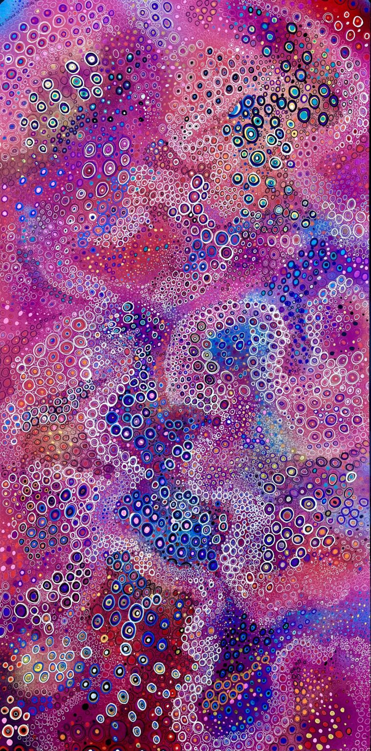 Festive Nebula-Ink and Acrylic painting I just created