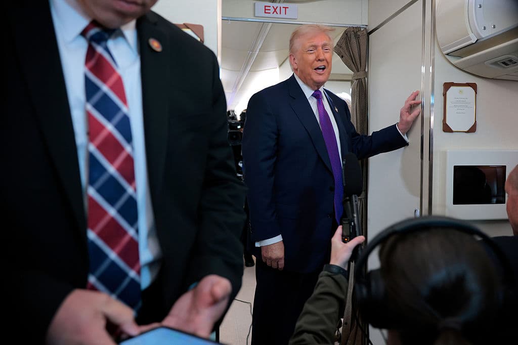 President Trump Departs Joint Base Andrews For Georgia