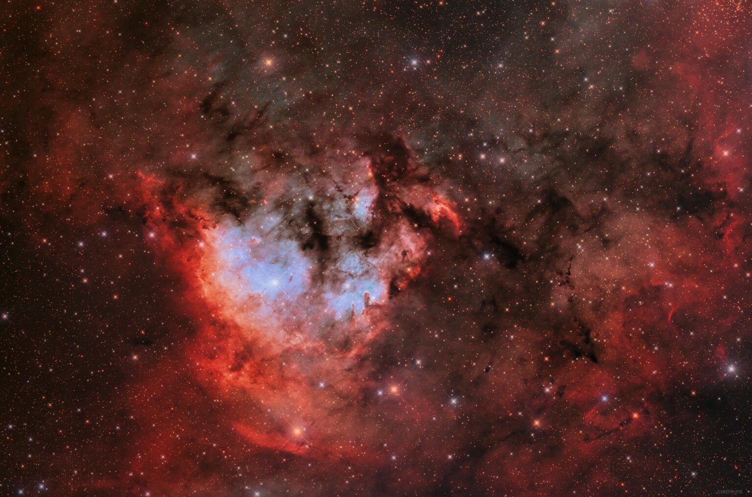 NGC 7822 - Central of the Question Mark