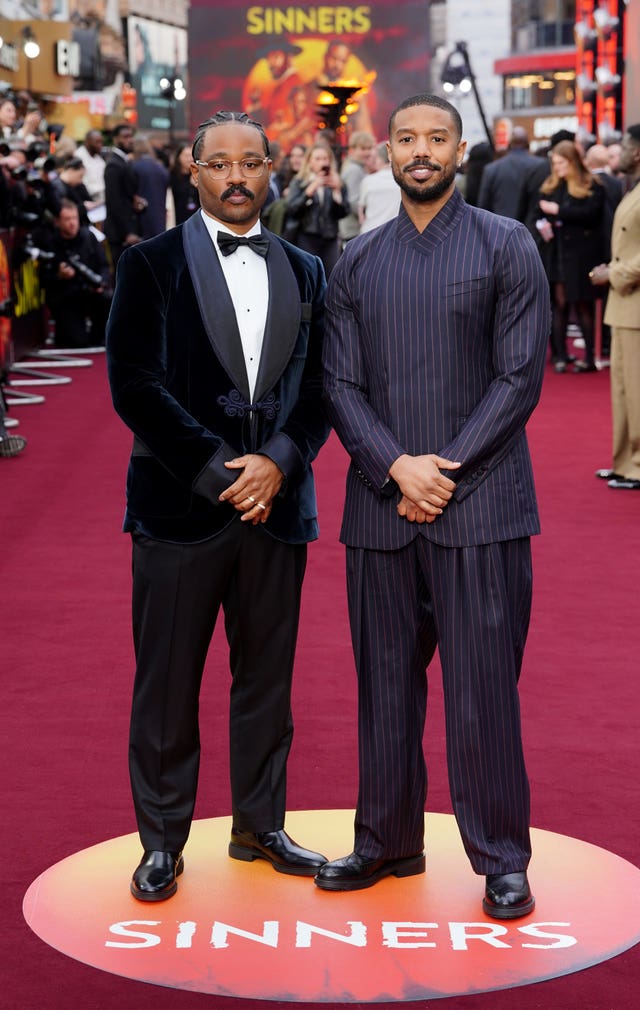  Ryan Coogler (left) and Michael B Jordan at the European premiere of Sinners in London