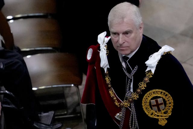 Prince Andrew in ceremonial garb