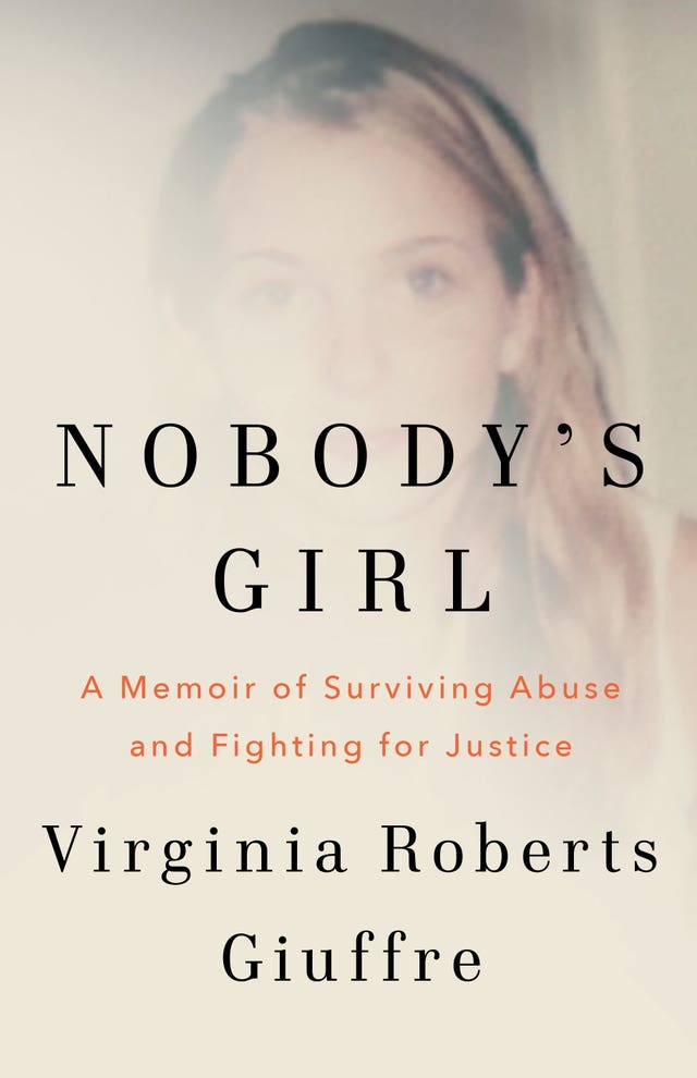 The front cover of Nobody’s Girl by Virginia Roberts Giuffre