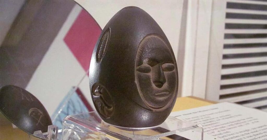 The Mystery Stone of Lake Winnipesaukee, New Hampshire is an egg shaped artifact found in 1872.