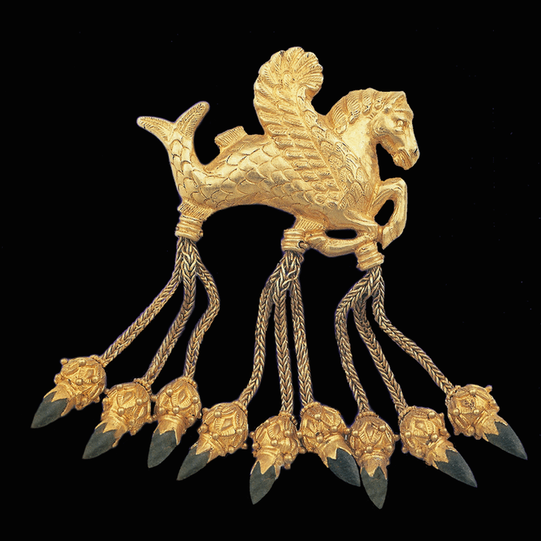 The mystery of the 'Winged Seahorse'. Why did the Lydians (2,500 years ago) depict a creature that combines a horse, a fish, and wings so specifically? Pure mythology or a lost biological inspiration?