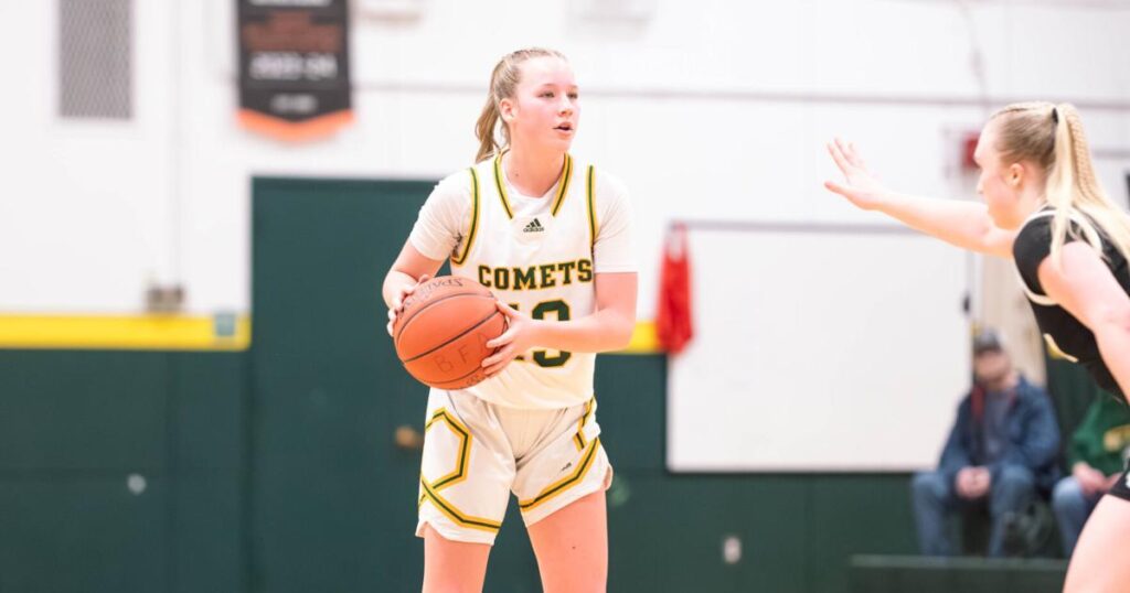 Essex edges BFA-St. Albans; Emma Harrison leads Comets with 33 points