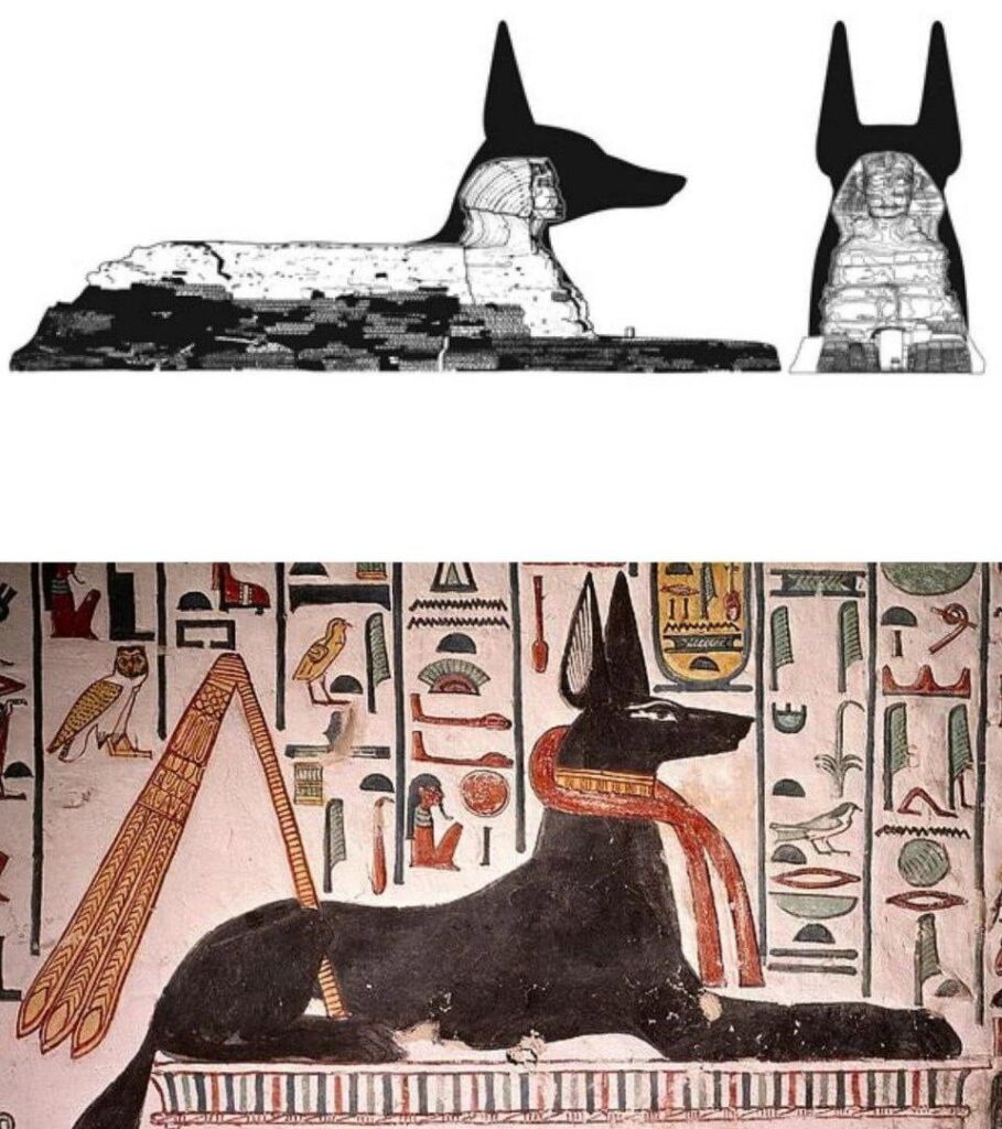 The corridors of the pyramids are dimensioned for a four-legged being.