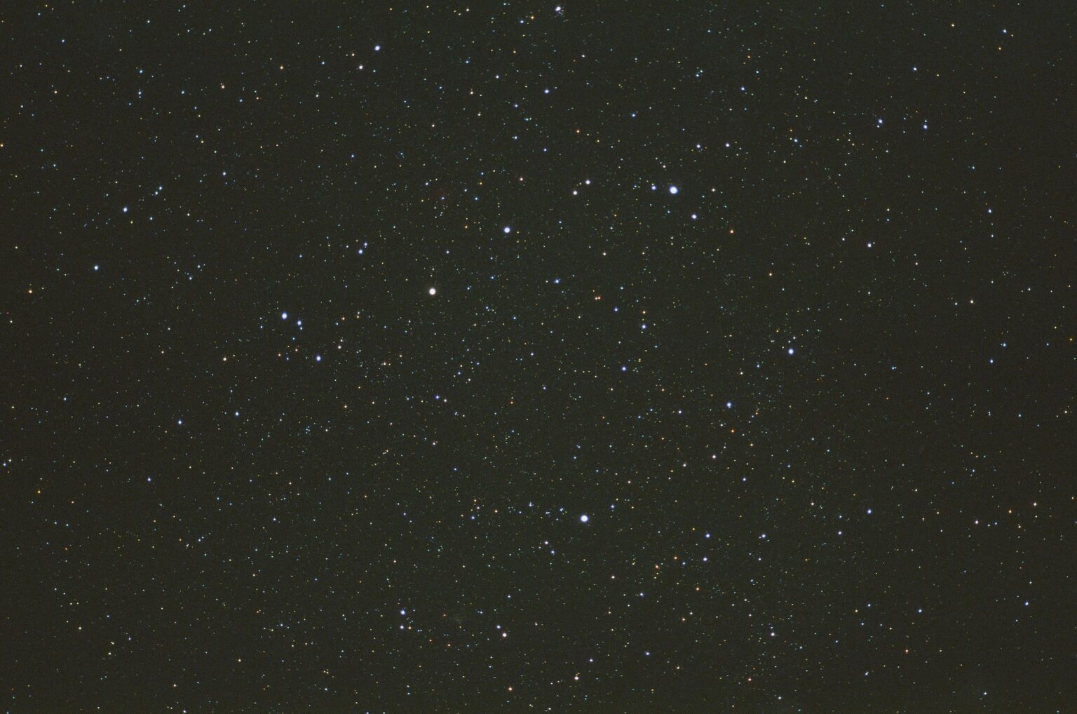 Cassiopeia shot with my film camera, 8 minute exposure, on my  StarAdventurer 2i