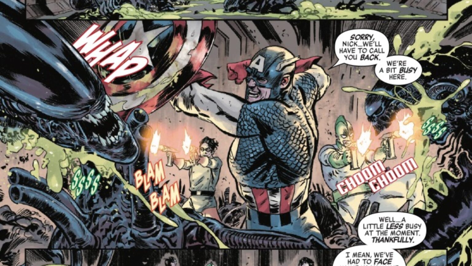 Alien vs. Captain America #4 Preview: Red Skull's Chestburster Blues