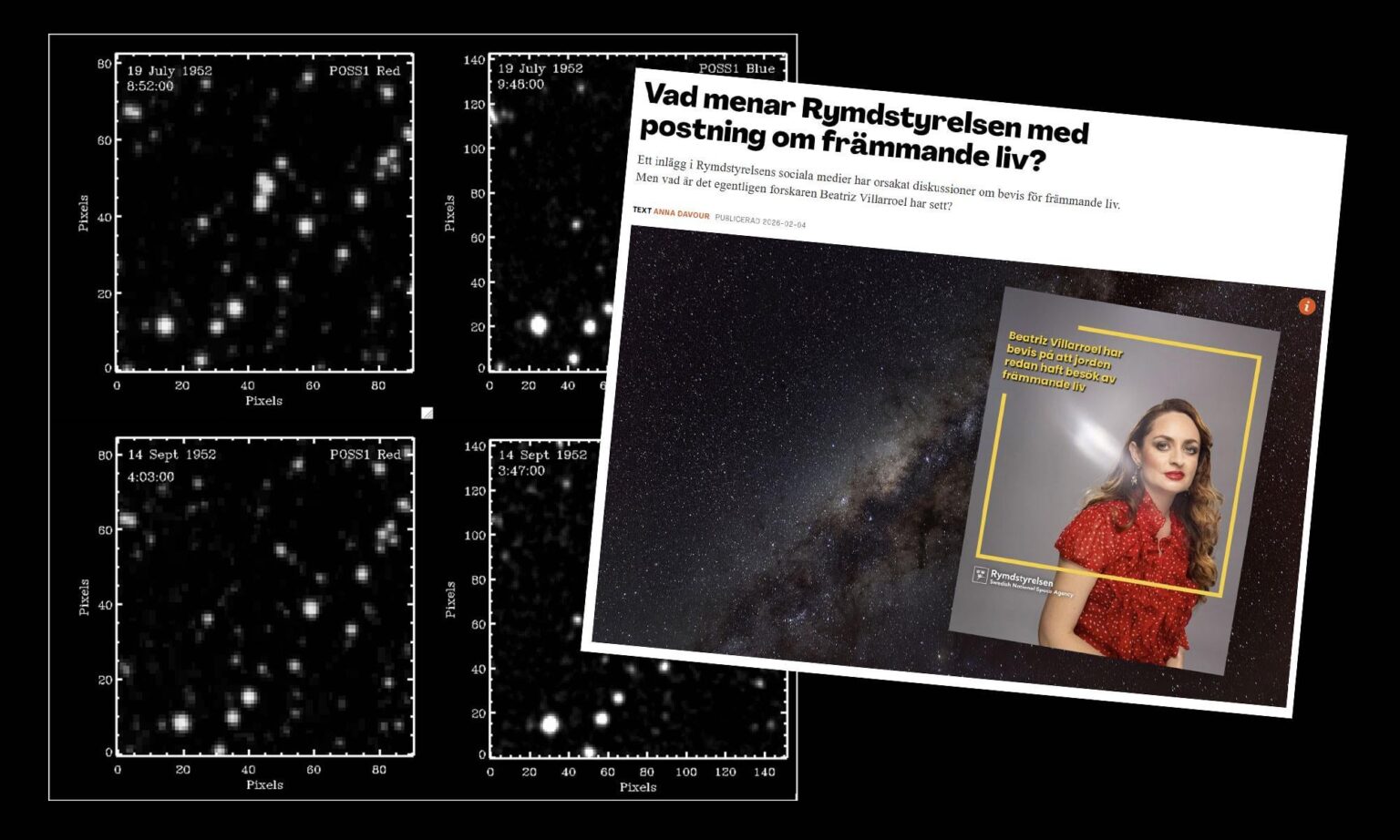 Hur ska forskare känna igen en utomjordisk farkost? [How shall researchers recognize an alien craft?] Swedish article on B. Villareol’s research