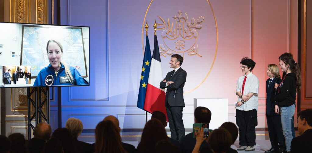 A presidential greeting ahead of Sophie Adenot's first spaceflight