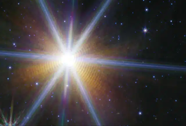 Infrared Image Of The Wolf–rayet Star Wr 112 Captured By The James Webb Space Telescope.