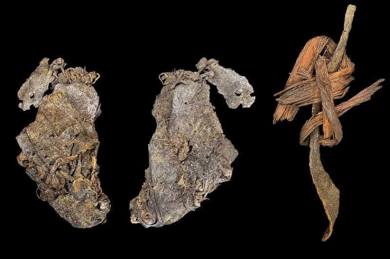Archaeologists have identified the oldest known examples of sewing: approximately 12,000-year-old fragments of elk hide, possibly part of clothing or an accessory, found in caves in Oregon, USA.