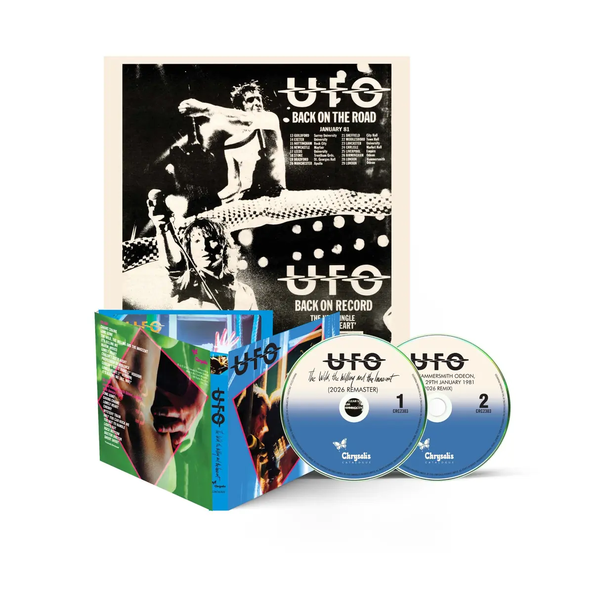 UFO The Wild, The Willing And The Innocent (2026 Remaster – Deluxe Edition) is released on double CD and 3LP on 1 May 2026 on Chrysalis Records