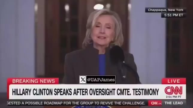 Hillary Clinton says she was asked about UFOs during today’s Epstein deposition:"I started being asked about UFOs and a series of questions about Pizzagate, one of the most vile, bogus conspiracy theories."