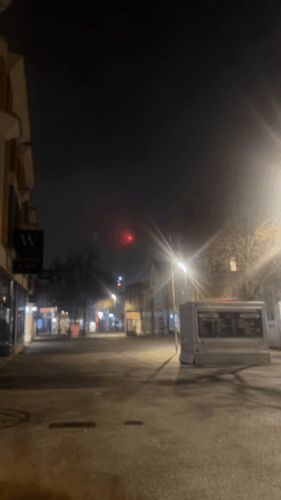 Red light in the sky