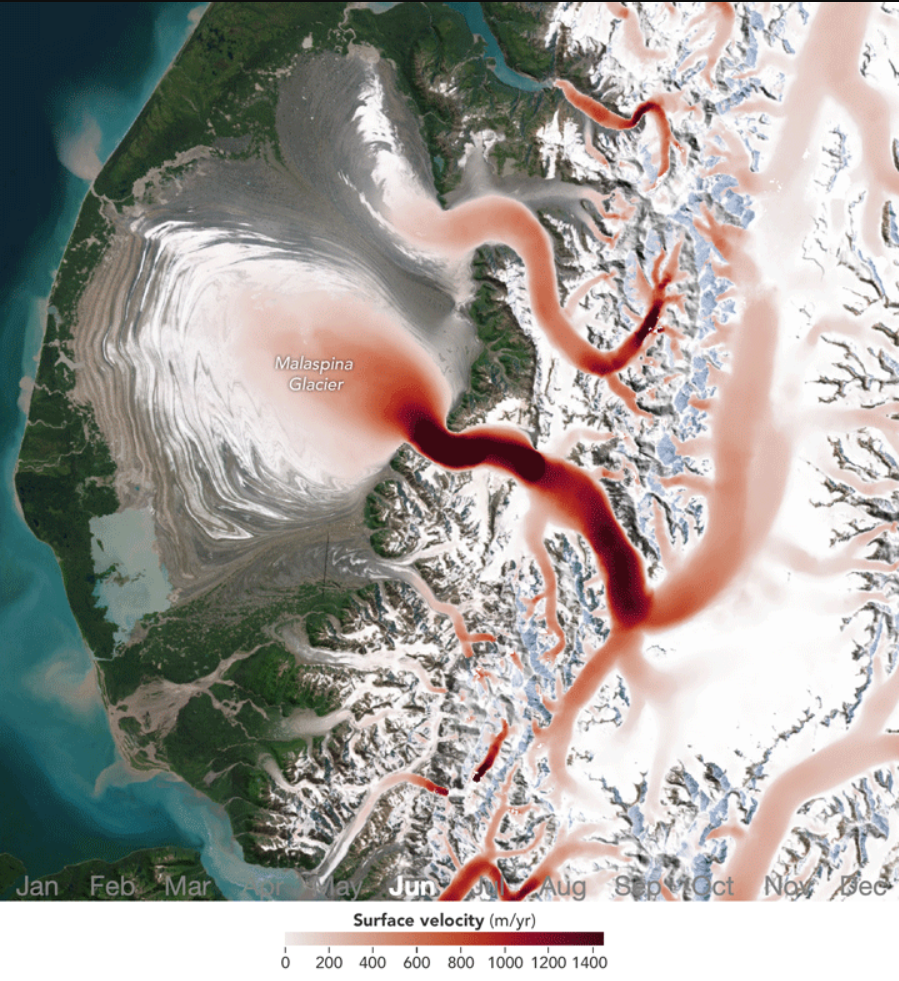 A NASA study tracks global glacier flow through the seasons for the first time