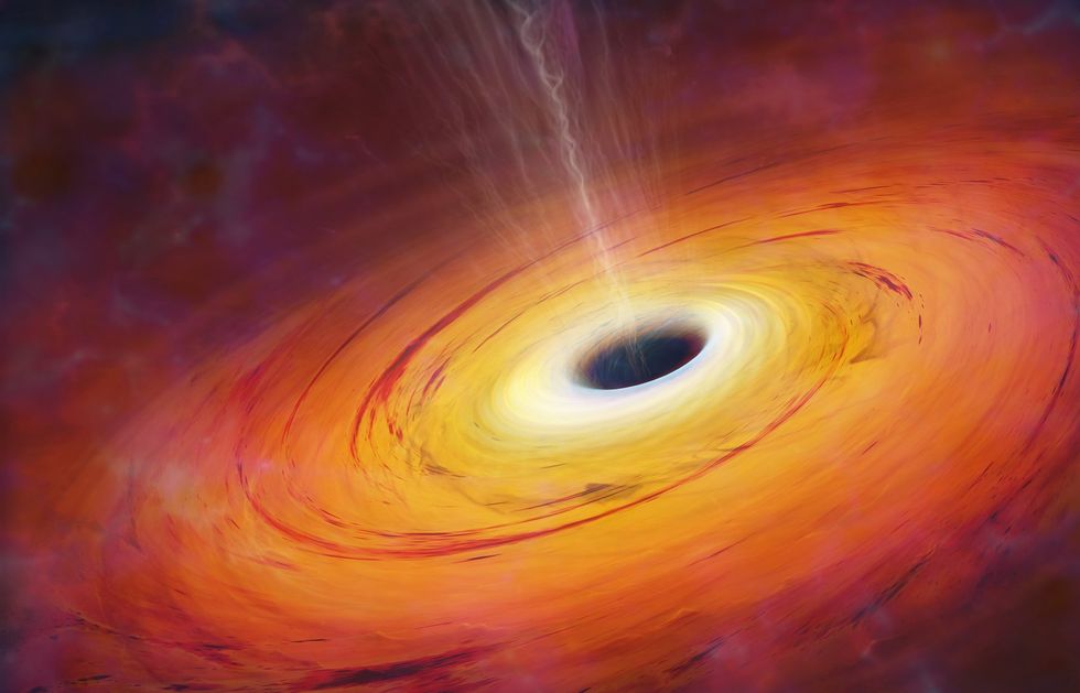 Artist's impression of a black hole