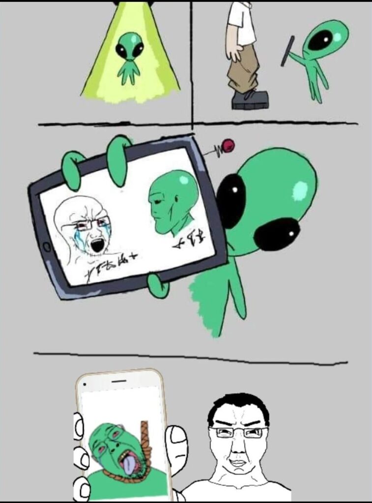 Would aliens use meme-based warfare?