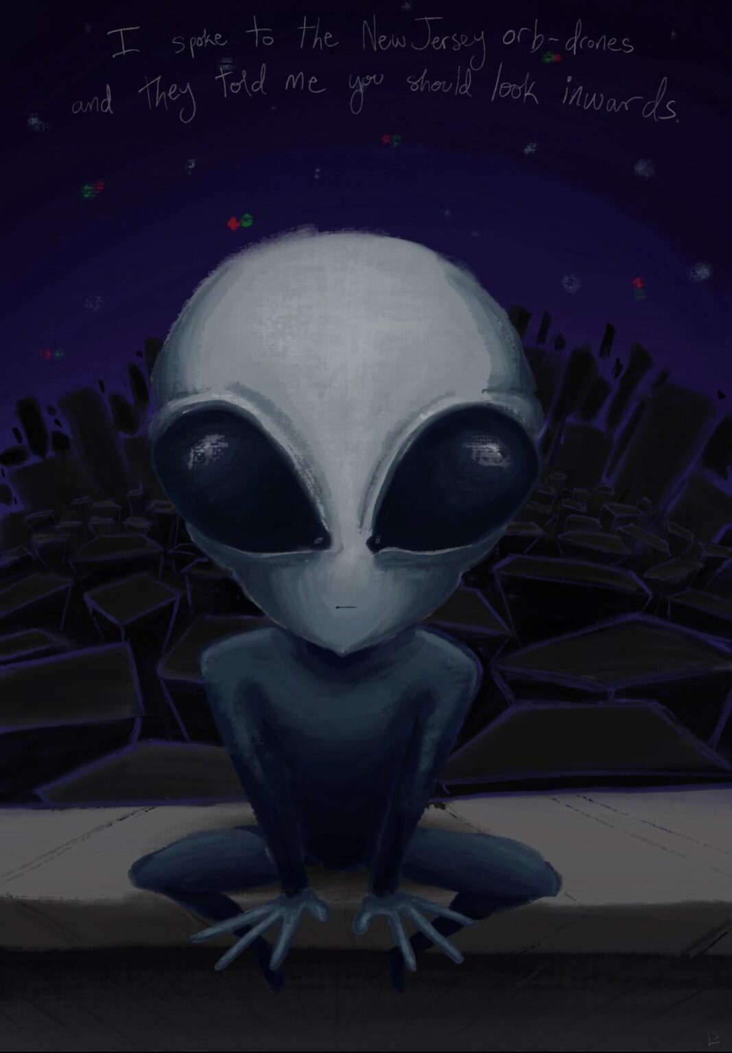 Alien art day! I thought the New Jersey orb stuff was so strange and interesting.