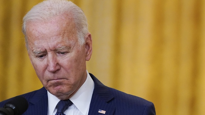 Joe Biden looking down