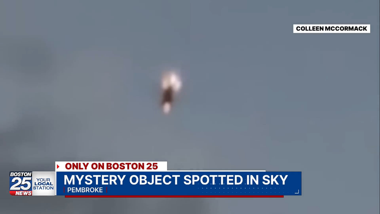 Was this UFO reported by local Boston news last year ever debunked? News article link in comments from June 26, 2025.