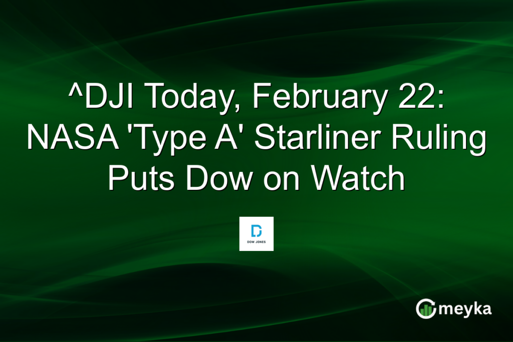 ^DJI Today, February 22: NASA ‘Type A’ Starliner Ruling Puts Dow on Watch ^DJI Today, February 22: NASA 'Type A' Starliner Ruling Puts Dow on Watch