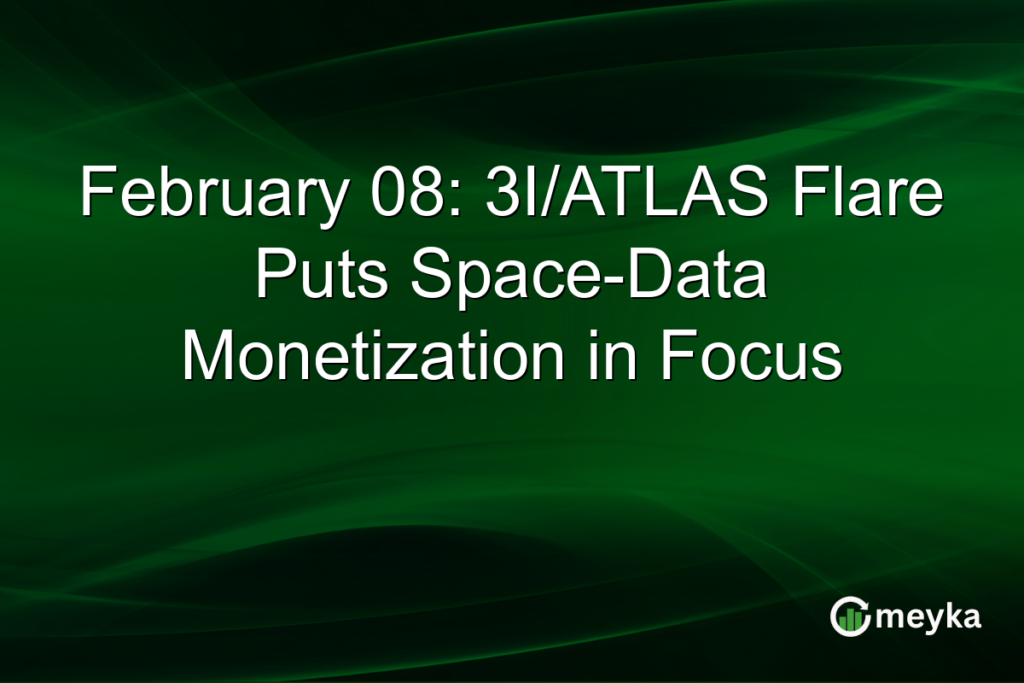 February 08: 3I/ATLAS Flare Puts Space-Data Monetization in Focus