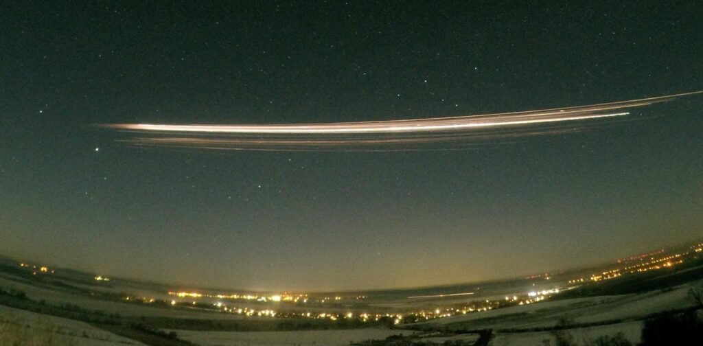 SpaceX rocket left behind a plume of chemical pollution as it burnt up in the atmosphere
