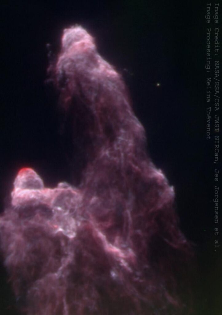Part of HH 357 with NIRCam, processed by Melina Thévenot