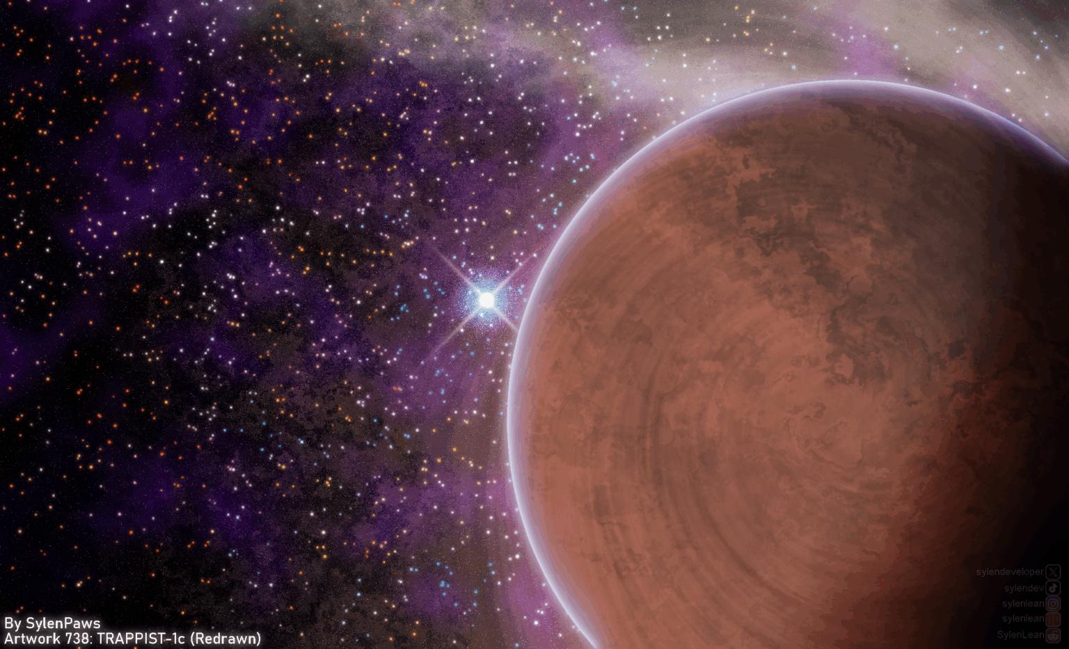 Artwork 738: TRAPPIST-1c (Redrawn) Artwork 738: TRAPPIST-1c (Redrawn)