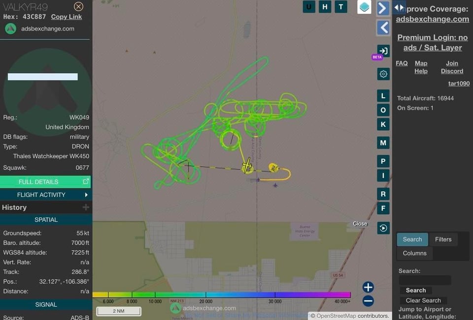 Drone activity over Fort Bliss and El Paso.