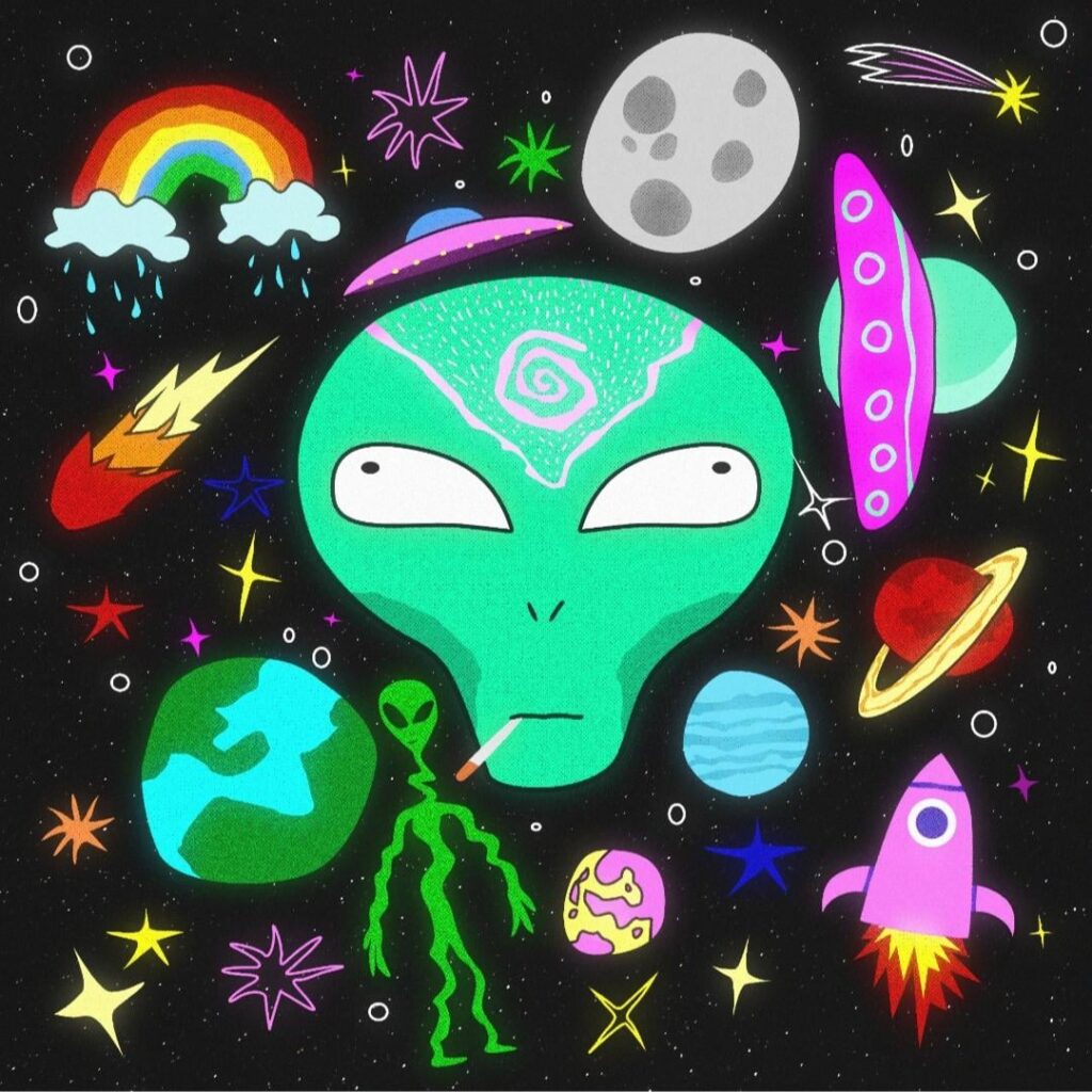 When I have free time, I sometimes draw aliens :)