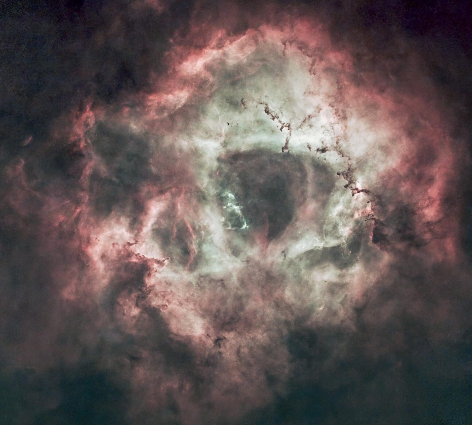 Rosette Nebula with Dwarf 3 and SeeStar S50