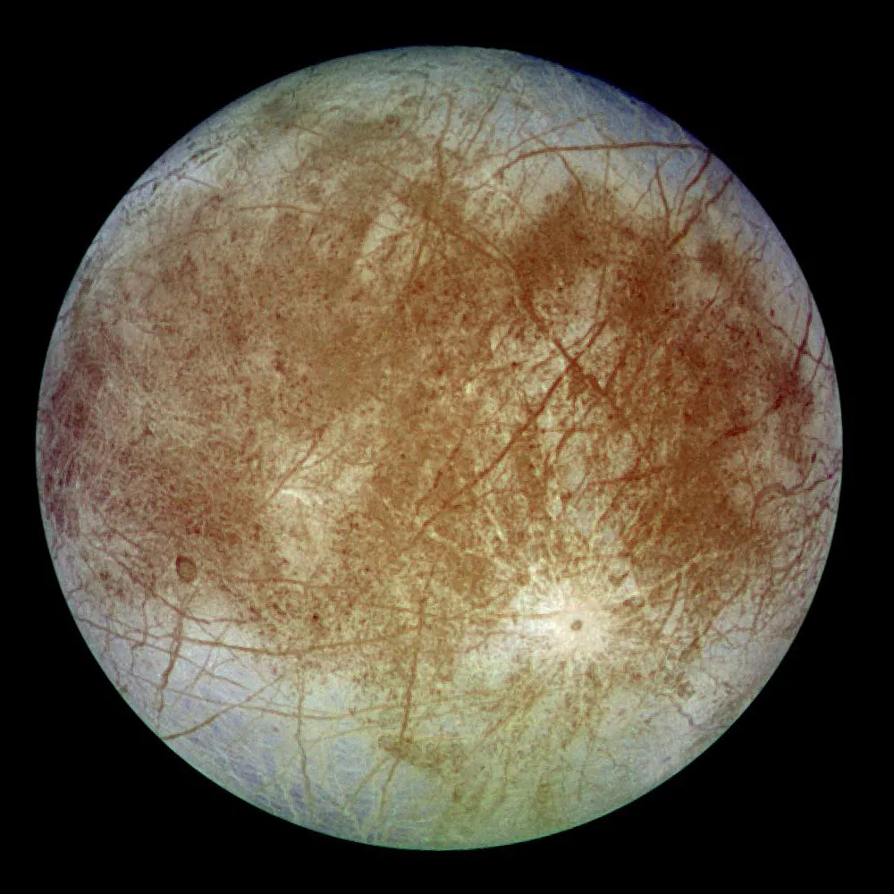 'Alien' could mean the discovery of microbes on an icy moon like Europa, or it could mean finding an advanced, intelligent species. Credit: NASA/JPL/DLR