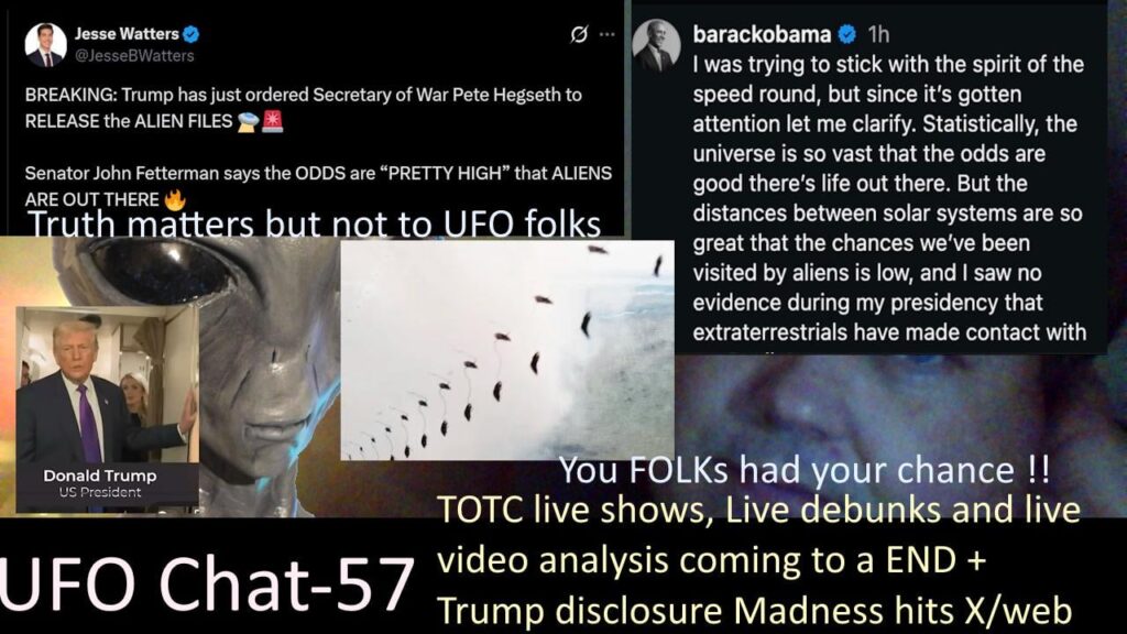 Paul of TOTC, brings you the latest breakdown on the Trump Obama conflict and Aliens files what it will amount too! and this weeks viral vids and RANTS :)