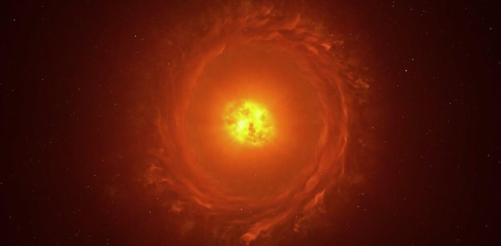 WOH G64, one of the biggest stars in the universe, has transitioned from a red supergiant to a yellow hypergiant, in what may be evidence of impending supernova