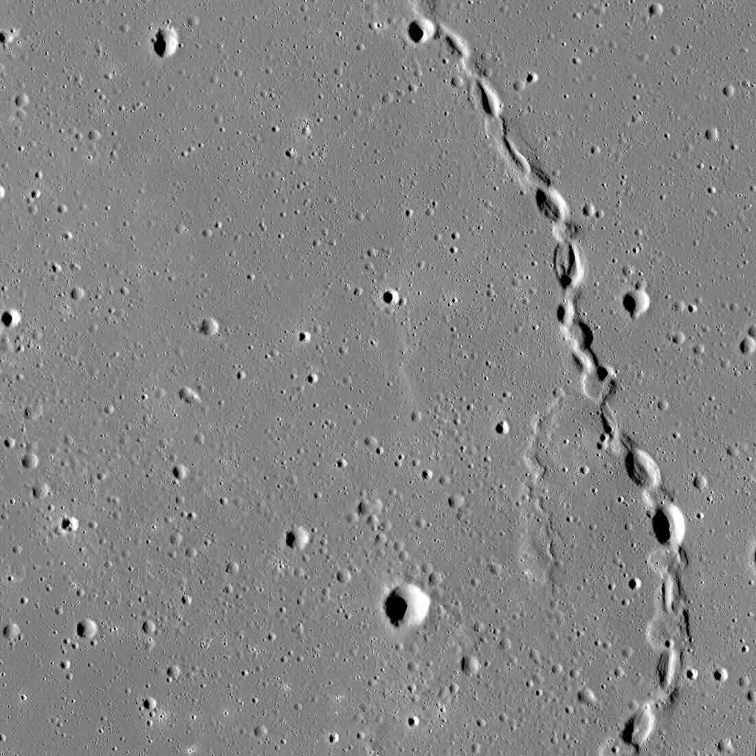 located near Gruithuisen K crater. NAC controlled mosaic containing images M1173350480L/R, M1173357586L/R [NASA/GSFC/Arizona State University].