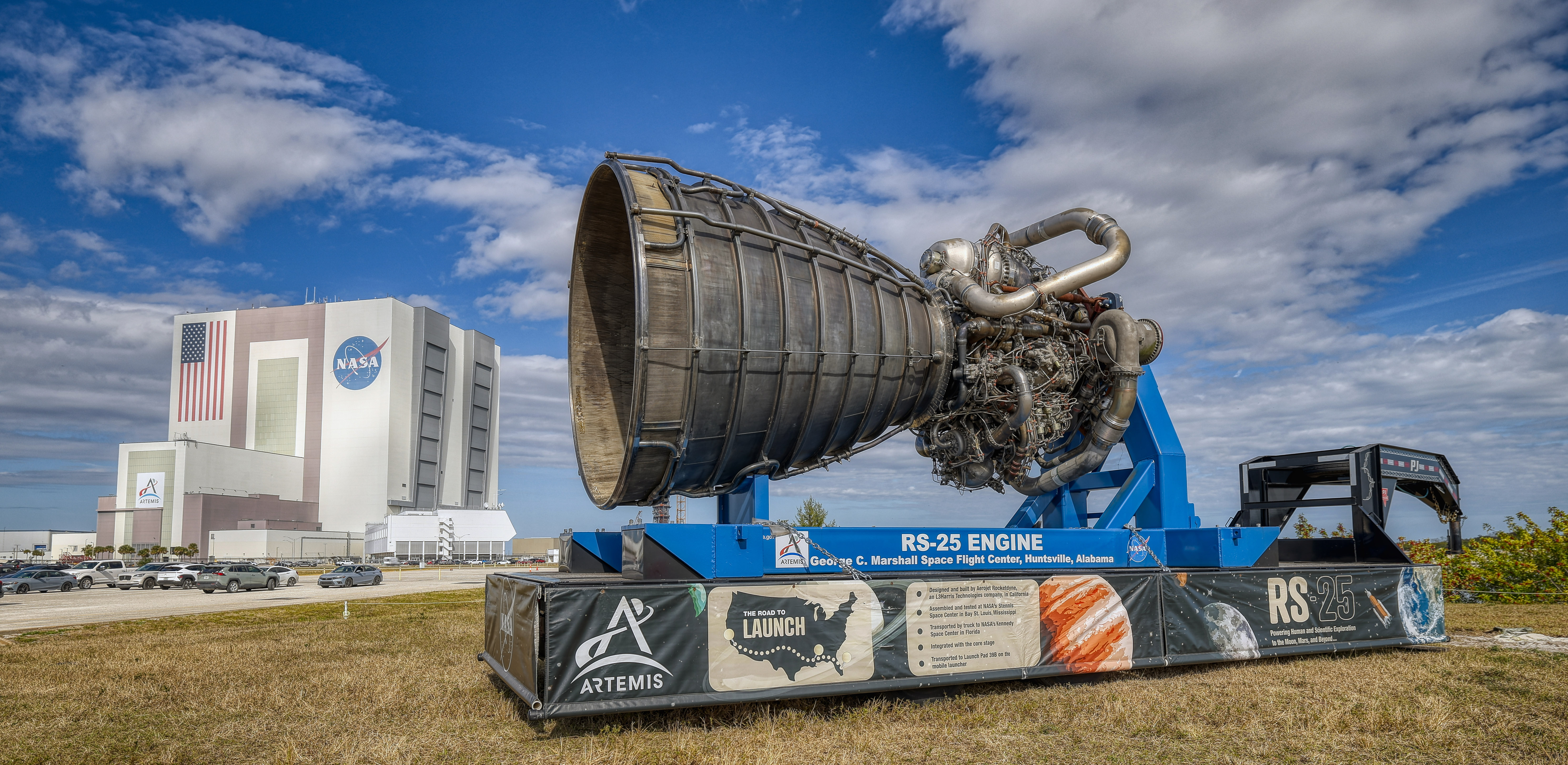 A RS-25 engine, used as the Space Shuttle Main Engine...