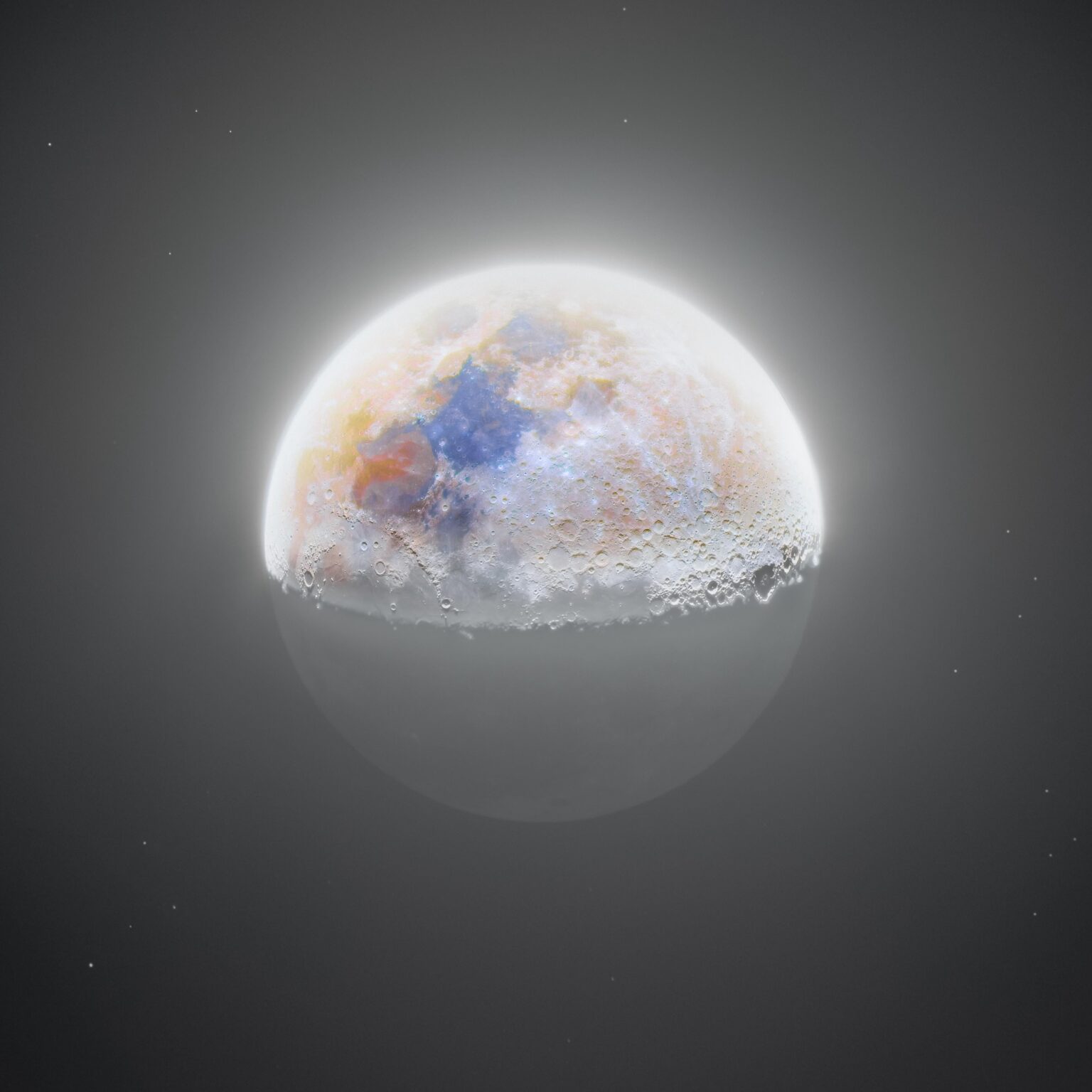 I shot Waxing HDR Gibbous Moon 65% [OC]