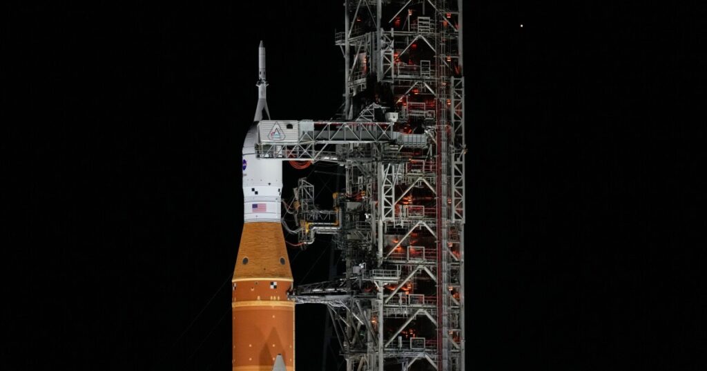 NASA’s countdown to the moon hits pause over hydrogen tank leak