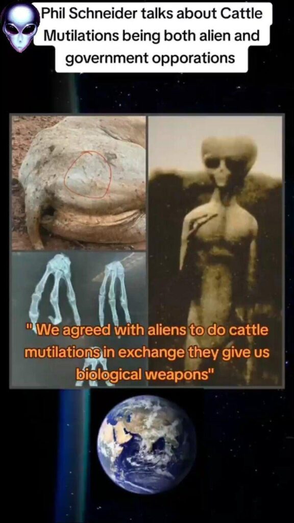 Phil Schneider Reveals Cattle Mutilations Are Both Alien and Government Operations!